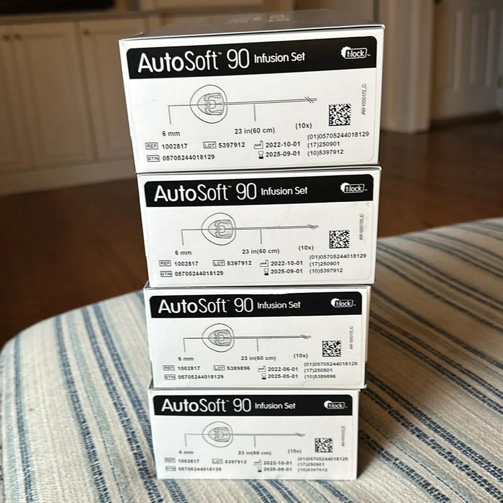 AutoSoft 90 Infusion Sets x 4 boxes 40 total Four month supply Diabetic Tandem - Picture 3 of 5
